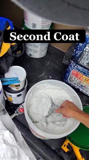 6K views · 58 reactions | POV: Second Coating The Wall Repair 9’ Up! I’m using USG All Purpose Joint Compound (thinned slightly with water) for this second coat. You’ll see how I blend this patch seamlessly and wrap up with a before and after look at the finished repair. #wallrepair #drywallrepair #homeimprovement #homerepair #paulpeckdrywall | Paul Peck | Facebook