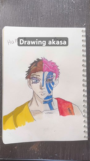 How to draw Akaza step by step 🪶#shorts