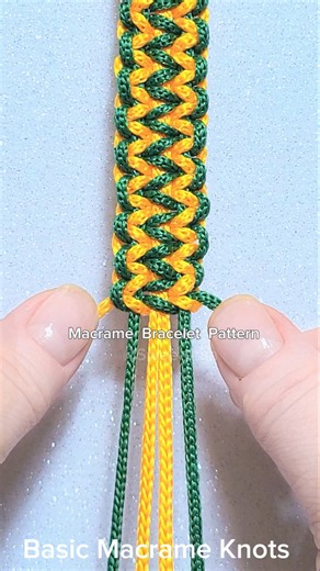 How to make easy macrame bracelet tutorial 💚💛
