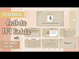 Powerpoint biodata diri aesthetic #14 | Perkenalan diri | Profil diri | Aesthetic PPT | Hyperlink
