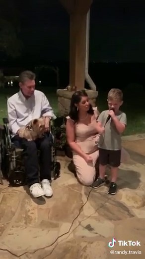 Sometimes we sing karaoke at the ranch! Love seeing new generations carrying on the tradition #countrymusic #randytravis #digginupbones #karaoke