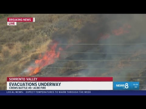 San Diego Fire-Rescue Dept update on fire in San Diego’s Sorrento Valley community | 10:44AM update