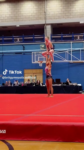 Dynamic Gymnastics Duo Performance