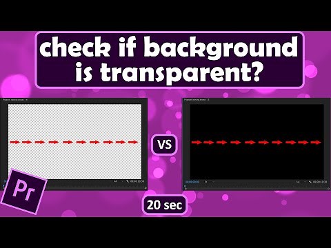 How to check if your background is transparent in Premiere Pro