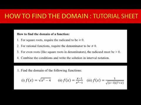 HOW to Find the Domain of Functions | Step-by-Step Explanation