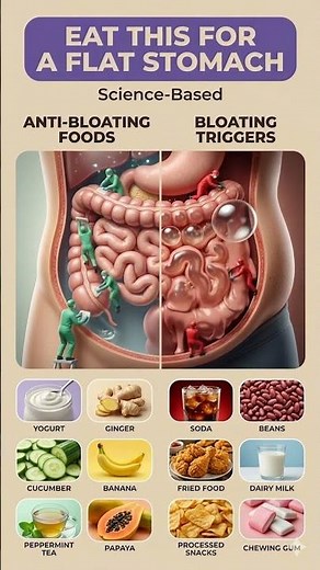 Eat This for a Flat Stomach 🔥 (Science-Based Anti-Bloating Guide)