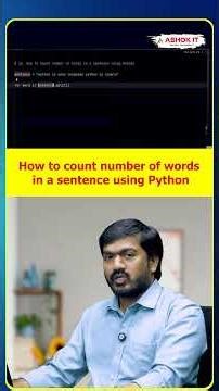 How do you count the number of words in a sentence using Python?| Ashok IT #pythontips