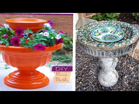 24 Cute DIY Bird Bath Ideas You Can Easily Make for Your Garden | DIY GARDENS