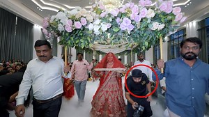 130K views · 1.8K reactions | "When the bride’s grand entrance meets a slight hiccup!  But every moment, even the unexpected ones, adds to the magic of the day. ✨" Hashtags: #BrideEntry #WeddingDayHiccups #BehindTheScenes #UnforgettableMoments #WeddingPhotography #WeddingVibes #CapturedMemories #CandidShots #PerfectlyImperfect #WeddingByNaim | Wedding Cinematography By Naim Mulla | Facebook