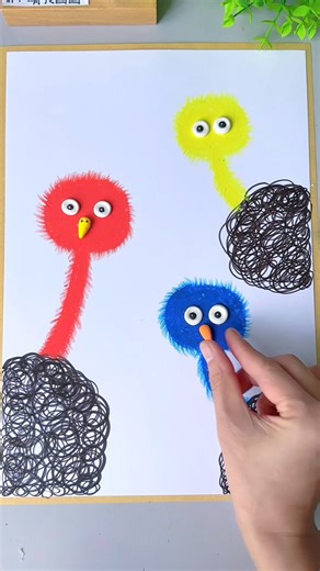 316K views · 696 reactions | Learn to draw a fluffy ostrich in ten seconds! Save this and draw it with your child! #fblifestyle #PreschoolCrafts #ChildrensPainting #CreativeChildrensArt #KidsLearningToDraw | Art, Crafts and Journals | Facebook