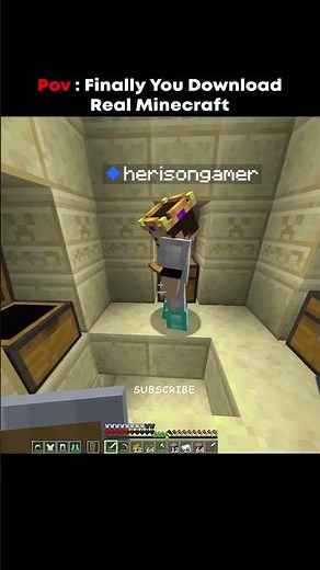 Pov : Finally You Download Real Minecraft #minecraft #mlgclutch #pvp #clutch #manhunt
