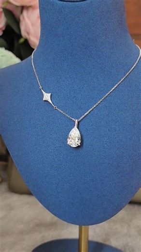 5 Carat Pear Diamond Necklace from Juno Labs