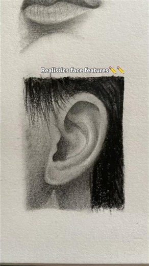 Realistics face features✏️✏️#portrait #features #realistic #art #tutorial