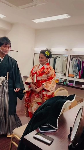 Japanese traditional bride 👰‍♀️ And i am so thankful to get this opportunity 🥰#bridalclass with my classmate