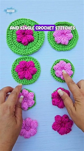 How to Crochet Puff Flowers (Single vs. Double Crochet!) 🌸