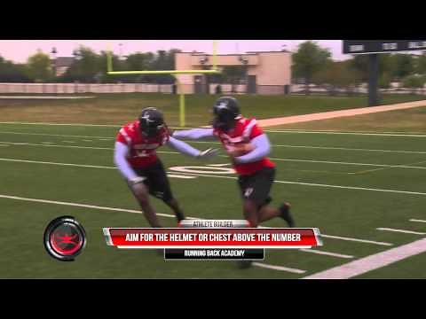 Running Back Academy - Breaking Tackles - Stiff Arm Drill