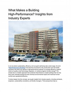 What Makes a Building High-Performance - SlideServe