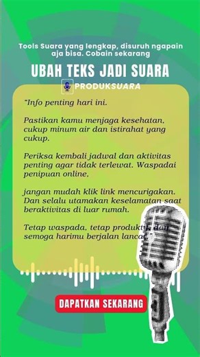 Produk Suara - Voice Over Maker AI - Saatnya lo coba tools ini untuk konten lo 2