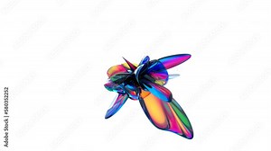 Abstract 3d animation, distorted futuristic shape, 4k video, loop Stock Video