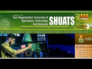 SHUATS Admissions - Open Online Counselling - How to Apply