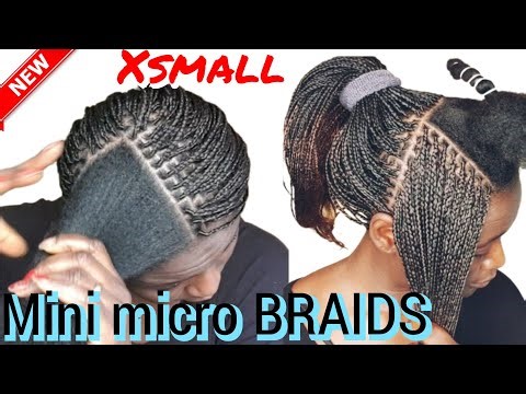DIY❤️ xsmall TINY MICRO BRAIDS 2023 / USEING (EZ BRADING TIB/30 ) ON 4B 4C NATURAL HAIR