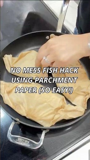 The EASIEST way to cook fish fillet - NO MESS FISH HACK using parchment paper #cookinghacks #lazymom