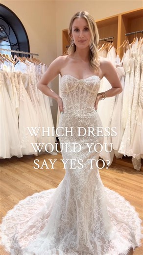 Which of these stunning gowns is your perfect match?! Comment 1, 2, or 3! ✨ | Dress Your Fancy Bridal Boutique