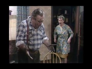 Stan and Hilda Ogden get covered in soot, March 1977