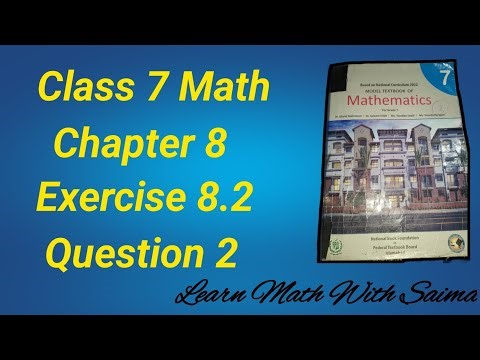 Class 7 Math Chapter 8 Ex 8.2 Q 2 Complete | class 7 math chapter 8 ex 8.2 q 2 | PTB | Federal Board
