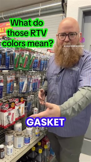 Chris from Beachside Auto Parts | Daytona on Instagram: "Ever wonder what those RTV colors mean?"