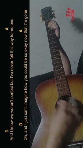 Olivia Rodrigo - drivers license Easy Guitar Chord & Lyrics (cover) #shorts