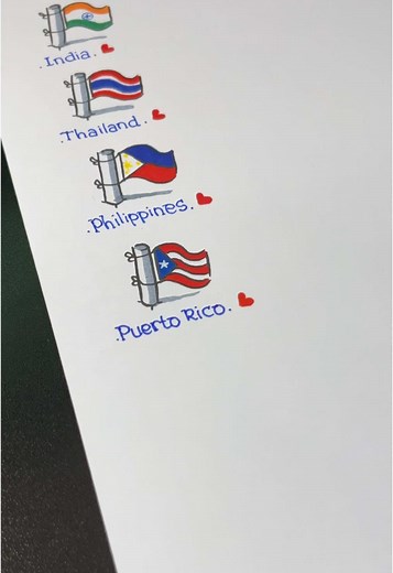 Simple draw Puerto Rico Flag #fyp #art #drawing #flag #puertorico