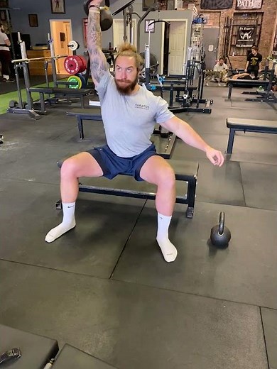 Seated Single Arm Alt. KB Clean & Press