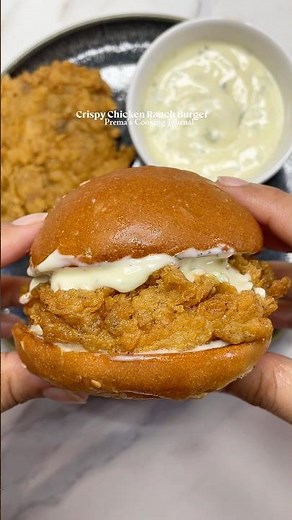 This Crispy Chicken Ranch Burger is Better than a Restaurant