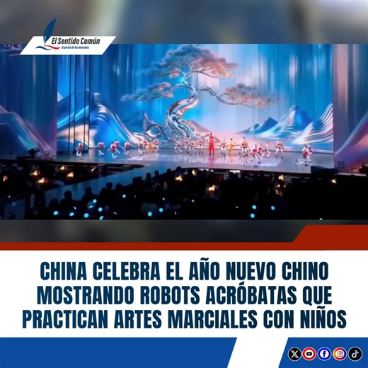 China celebra el Año Nuevo Chino mostrando robots acróbatas que practican artes marciales con niños La tradicional gala televisiva del Año Nuevo lunar de China, emitida la noche del lunes 16 de febrero de 2026 por la cadena estatal CCTV, llevó este año al “prime time” una mezcla de innovación tecnológica y apertura cultural: robots humanoides con números de artes marciales y coreografías sincronizadas. La gala volvió a ser vitrina de los avances del país en robótica: firmas chinas llevaron al es