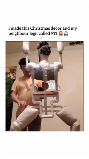 FUNNY MEMES😁 | This motorized mannequin prank takes holiday decorating to a whole new level of chaotic genius 🎄😱. What started as a trend of hanging... | Instagram