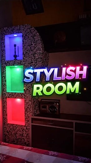 My Retro-Modern Room Tour: From Boomboxes to Neon! #shots #furnituredesign