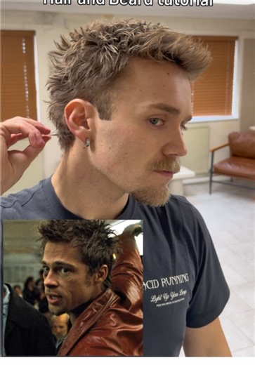 Brad Pitt fight club Hair & Beard tutorial