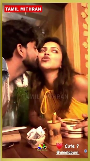 Amala Paul hot in the dinner With Fiance Jagat Desai #amalapaul #kiss #lipkissstatus