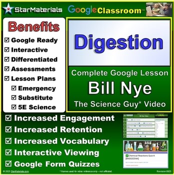 Complete Lesson for Bill Nye Digestion - Google Classroom Version