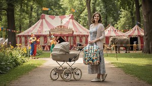 Vintage Circus Elephant Diaper Backpack | Nursery Travel Bag - Etsy