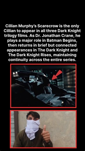 Cillian Murphy’s Scarecrow is the only Cillian to appear in all three Dark Knight trilogy films. As