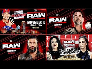 WWE Raw Preview (November 10, 2025) | World Title Match, John Cena, CM Punk & Roman Reigns Return