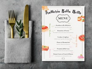 Italian Restaurant Menu Template: Rustic Handwritten Font (canva Editable, Digital Download) - Etsy Canada