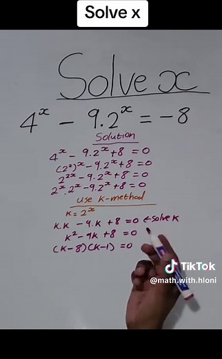 Grade 11 Mathematics: Solving x with the K-Method (Part 31)