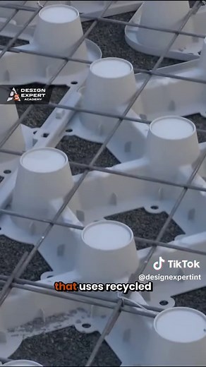 Design expert INT (@designexpertint) - Dotcon is a Japanese permeable paving technology that allows rainwater to infiltrate the ground, reducing puddles and urban flooding. It uses recycled polypropylene panels with holes, over which concrete is poured, eliminating the need for sloped surfaces for drainage. #Infrastructure #UrbanDrainage #Technology