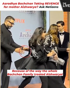 1.3M views · 8.3K reactions | Aaradhya Bachchan Taking REVENGE for mother Aishwarya Rai! Say Netizens Netizens believe that daughter Aaradhya Bachchan is ignoring father Abhishek Bachchan, but that's only part of the story amid ongoing divorce speculations between Aishwarya Rai and Abhishek. #bollywood #Trending #News #AaradhyaBachchan #abhishekbachchan #Amitabhbachchan | The Live | Facebook