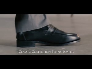 Classic Penny Loafer Shoe in black from Samuel Windsor