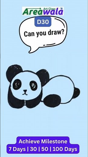 Can You Draw This Panda? D30 Easy & Fun Drawing Challenge for Beginners: Free Art Learning Series