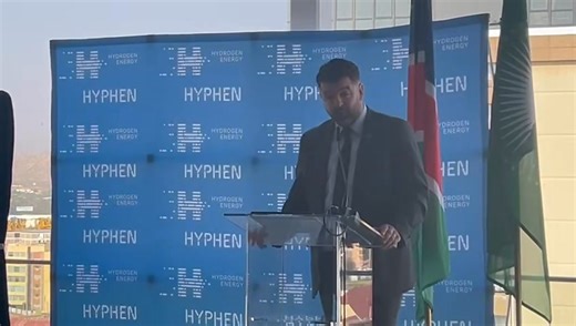 Skills database… Dino Ballotti, Deputy Minister of Education, Innovation, Youth, Sport, Arts, and Culture, during the keynote address at the launch of the Hyphen Skills Census encouraged all eligible Namibian youth to register on the database. Ballotti said he hopes to see 99% Namibian employment once the full potential of the green hydrogen sector has been unlocked. Video: Edgar Brandt | New Era Newspaper